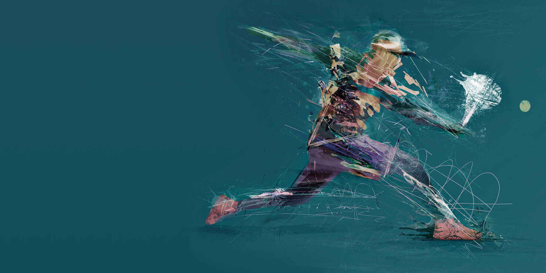 Abstract tennis player