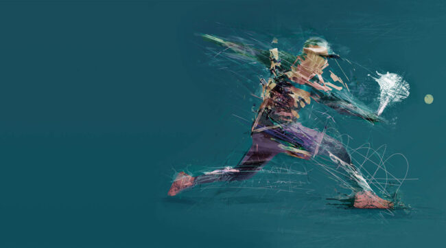Abstract tennis player